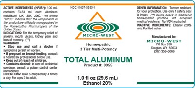 Total Aluminum 1.0 Fl Oz Bottle Label